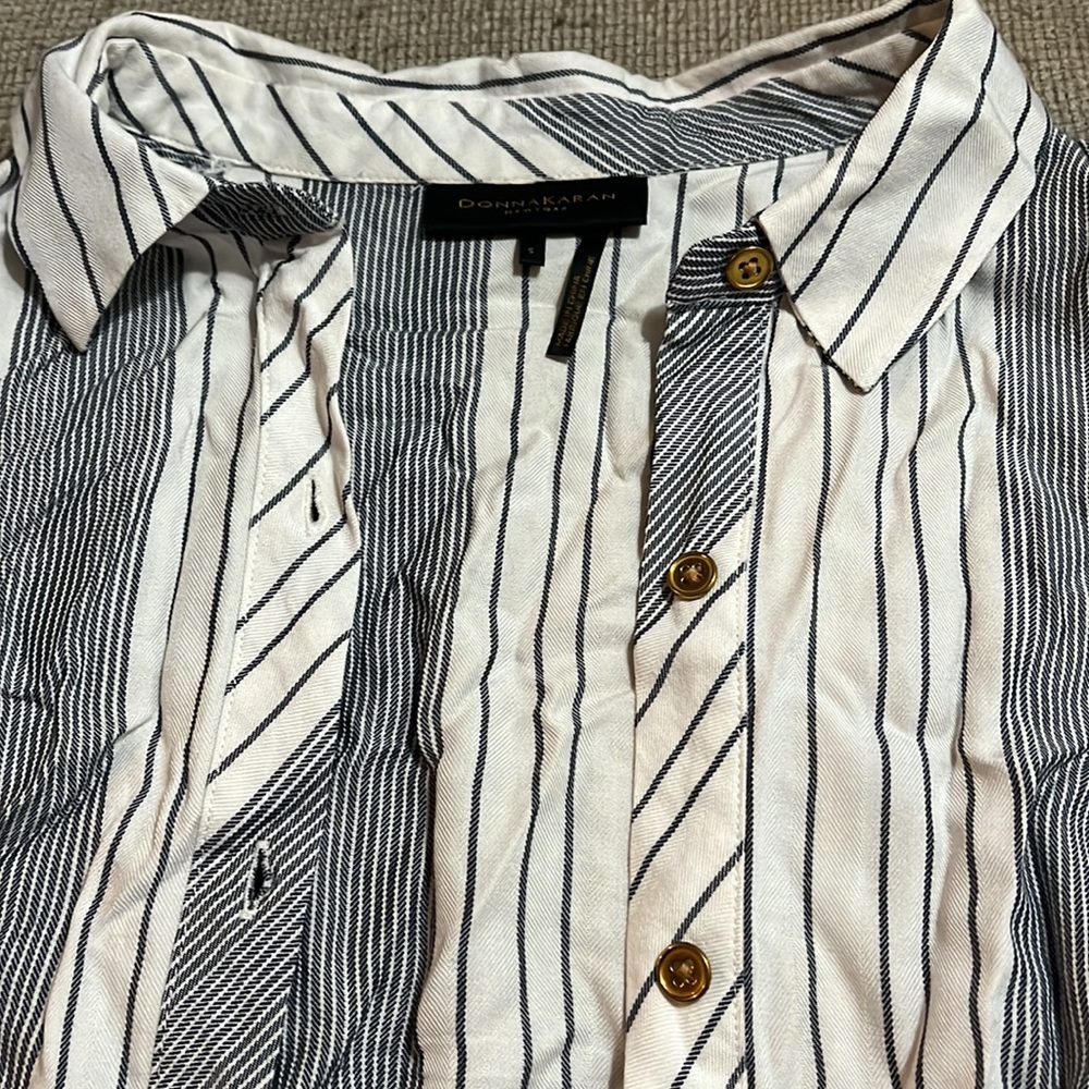 Donna Karan Ruffle Button Down Blouse - image 3